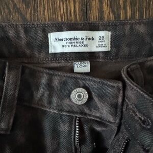 Abercrombie & Fitch Dark Gray High Rise Jeans